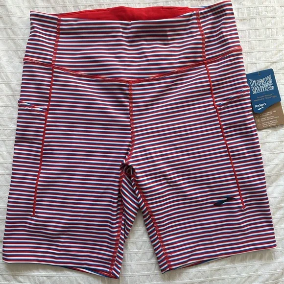 NWT Brooks Striped Running Shorts - Picture 3 of 9